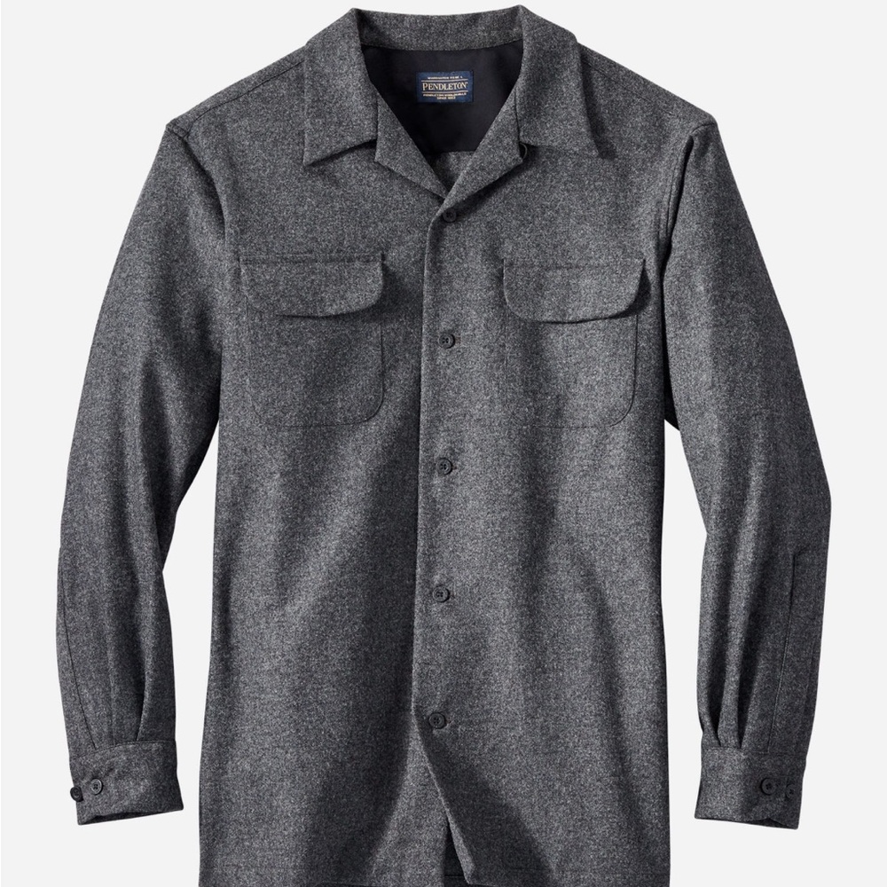 Pendleton Gray Wool Shirt Jacket - image 3